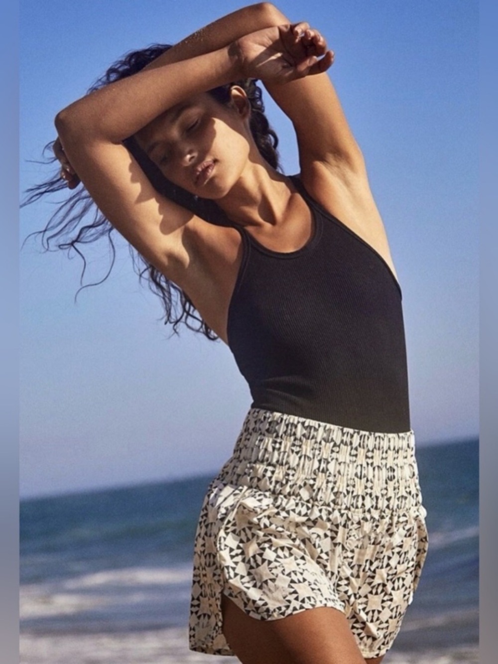 FREE PEOPLE The Way Home Geometric Shorts